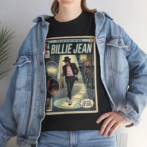 MJ Billie Jean Comic Shirt, Thriller Era Vintage Tee, Light Up Sidewalk Gift