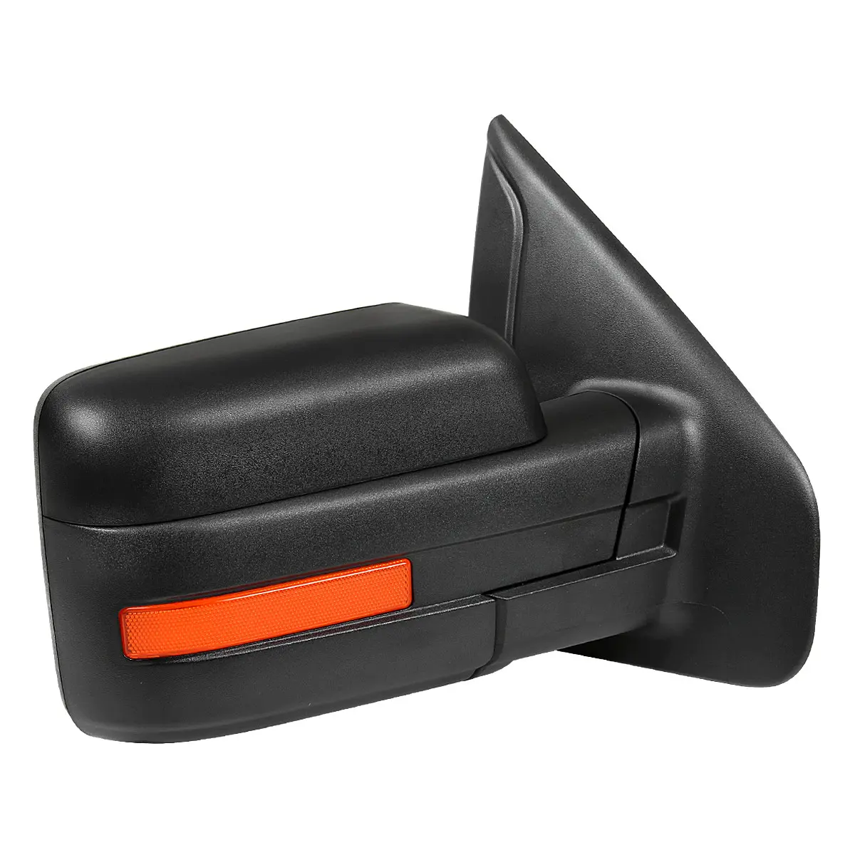 2007-2014 Ford F-150 Black Power Adjustable & Heated Side Mirror w/ LED Amber Turn Signal & Puddle Light - Passenger Side Only