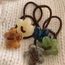 Cute Flower Decor Hair Ties Scrunchie Scrunchies, Colorful Fashionable Hair Accessories for Women & Girls, Minimalist Headwear Suitable for Thick Hair, Hair Style Accessory, Hair Accessories Set