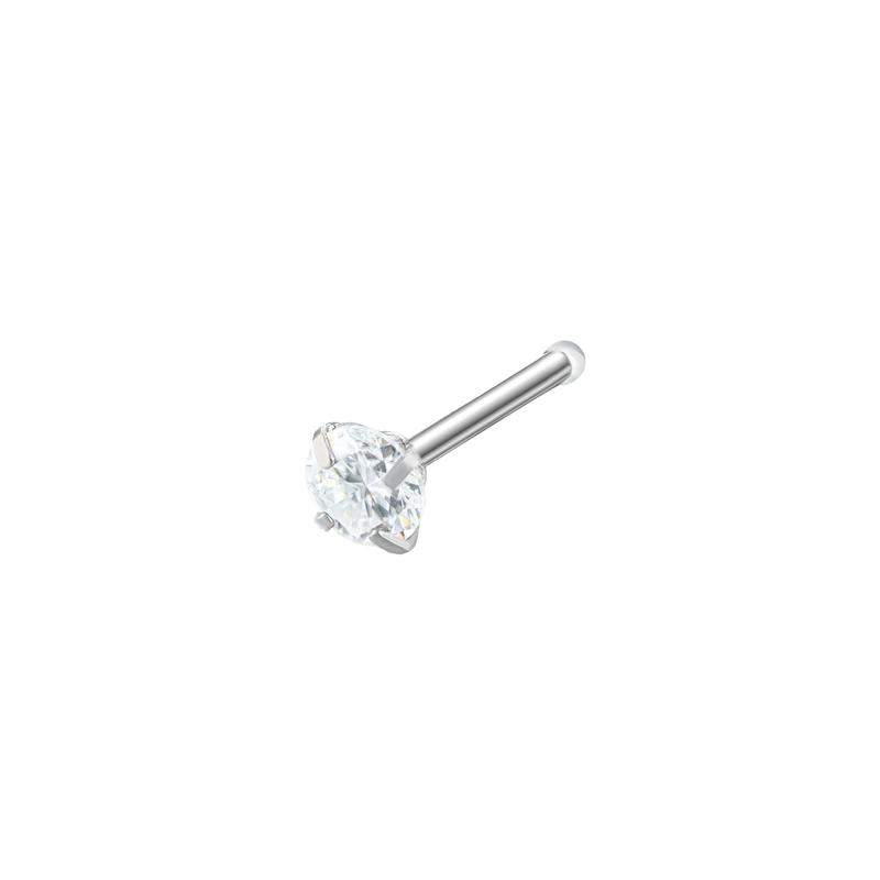UCCIYO D Color VVS Quality Single Stone Sparkling Moissanite Nose Stud - Hypoallergenic Fashion Female Jewelry, Everyday Cartilage Piercing Accessory, Birthday Gift for Any Occasion