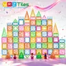 YRZTILES Magnetic Tiles Travel Portable Set - Montessori-Inspired Collectible Construction Set, Lightweight STEM Toy, Compact Magnet Building Blocks for Toddlers/Kids, Christmas Gifts for Ages 3+ (Car/Airplane Use),familyfun