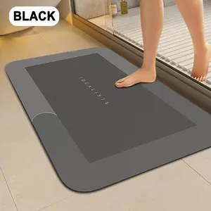 Bath Mat Super Absorbent Bathroom Rugs Non Slip Bathroom Mat Rug Washable Bathmat Bath Rug - Shower Rug Rubber Mats Kitchen Doormat for Bathtub and Floor Mat