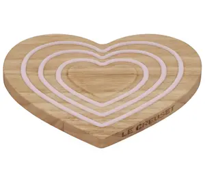Le Creuset Magnetic Figural Heart Wooden Trivet