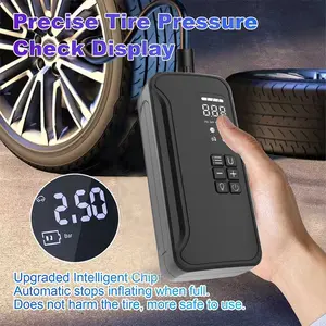 New Portable Automatic Digital Display Air Pump for Car & Motorcycle Tires Smart Inflator with Auto Stop Function Precise Tire Pressure Check Display