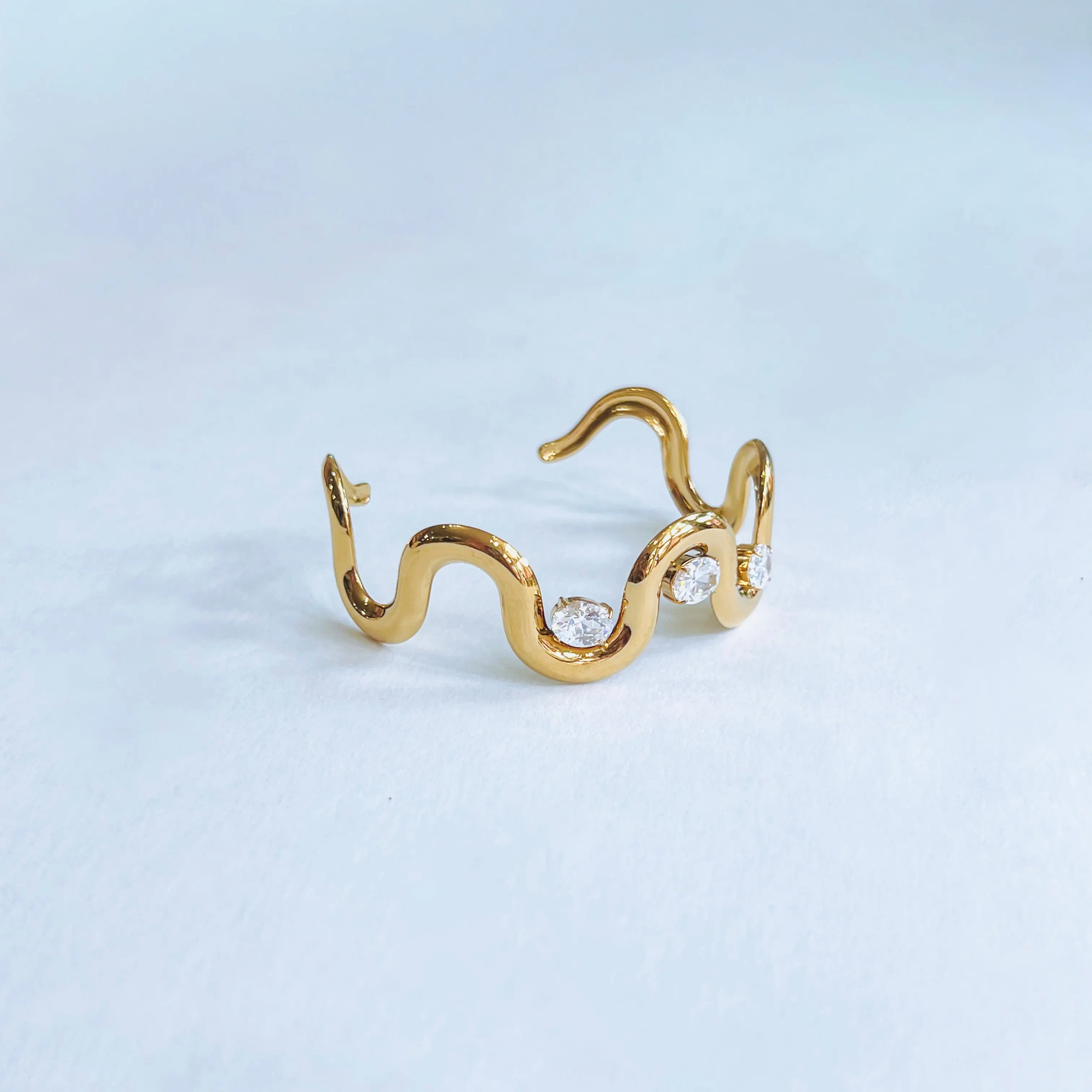 Gold Wave Cuff