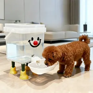 Pet Water Dispenser, Automatic Water Bowl, Animal water bowl, 3-liter Capacity, No Batteries or Plugging in Required, Easy to Clean and Moisture-proof, Suitable for Indoor and Outdoor Use, Dopamine-inspired Design, Unique Desig