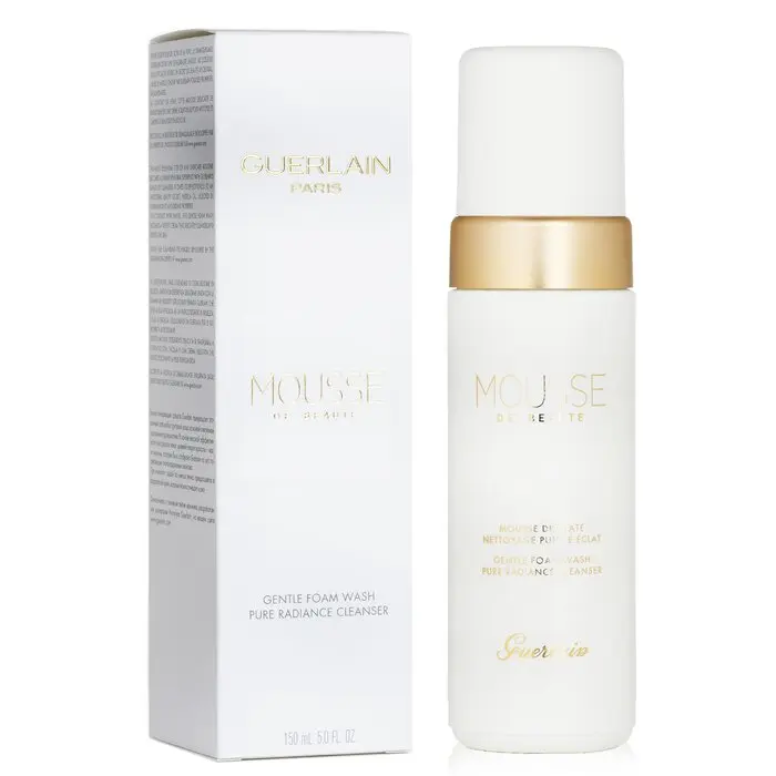 Guerlain Pure Radiance Cleanser - Silky Gentle Foam Wash with Jasmine Flower Fragrance for Radiant Skin