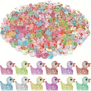 30/50PCS Mini Duck Decoration,Glitter Resin Duck Ornament, DIY Decorative Accessories for Garden Setting,DIY Project, Potted Plant, Cute Duck Design Decoration