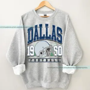 [Sale Up To 50%] Dallas Football Vintage Style Sweatshirt, Dallas Football Shirt, Cowboy Sweatshirt, Dallas Shirt, Football Shirt, Dallas Fans Gift, Gift For Fan, Trendy USA Cotton Fabric