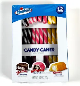 Hostess Candy Canes - 12 Count Assorted Flavors - Ding Dongs, Snoballs & Twinkies - 5.3 Oz Box - Perfect for Christmas Treats