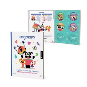 StoryPhones Lingokids StoryShields Collection with 4 Educational Screen Free Audio Disks