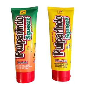 Pulparindo Squeeze Splash Mango or Tamarind Flavor Sweet and Spicy Sauce 300g - Mexican Candy - Snack, Candy tube, Bonbon By de La Rosa