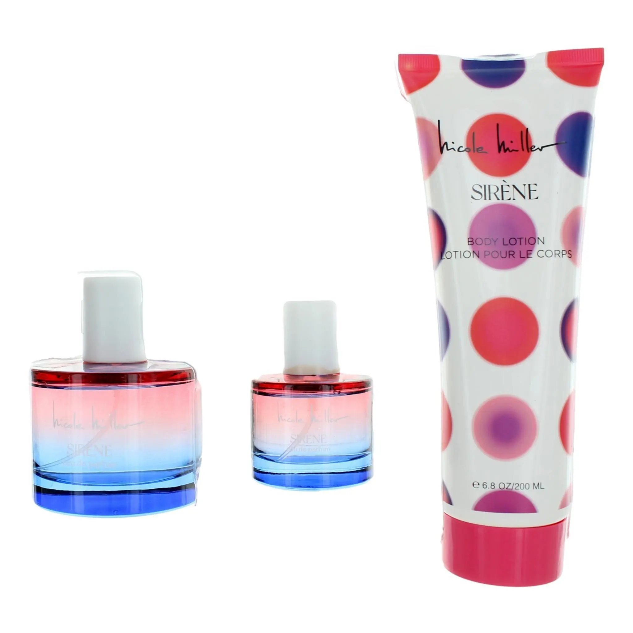 Women's Sirene by Nicole Miller Luxury Sensory Vibrant 3-Piece Fragrance Gift Set - 200ml Polka-Dot Tube Included