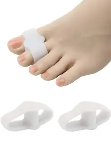 Silicone Double Ring Bunion Corrector, Gift for Her Him, Toe Straightener for Big & Little Toe, Hallux Valgus Relief, Overlapping Toe Separator, Comfortable Daily Wear, Foot Pain Relief for Men Women, Soft Gel Foot Care Tool