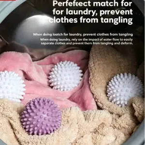 Reusable Laundry Balls Set of 10, Detergent Ball, Wash Ball, Remove Lint, Soften Clothes, Prevent Knots, Reduce Wrinkles, Durable Plastic, Laundry Products