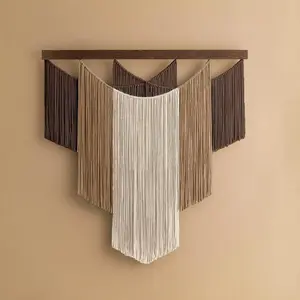 Macrame Wall Hanging Boho Style Fringe Decorative Tapestry Room Decor, Handmade Large Background Bed Headboard Rug, Home Decoration, Home Textile