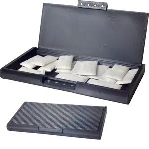 Nicotine Pouch Case, Slim, Magnetic, Carbon Fiber Pattern, Compatible with Zyn