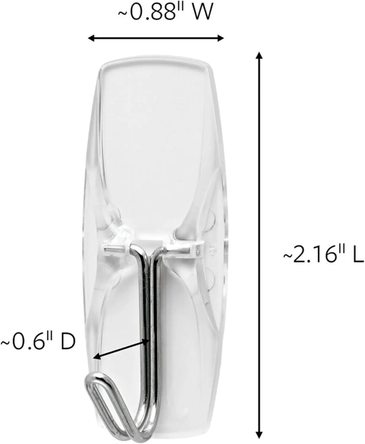 Command Medium Clear Wire Toggle Hooks,10 Wall Hook and 12 Strips, Damage-Free Hanging with Adhesive, Great for Hanging, Organization and Storage, Holds up to 2 lb