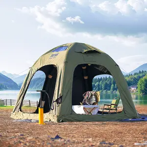 Hemisphere shaped inflatable balloon tent, outdoor camping tent, sun protection and wind and rain resistance, large space starry sky tent, camping equipment