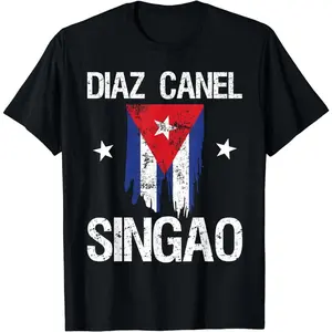 Cotton Diaz Canel Singao Cuba T-Shirt