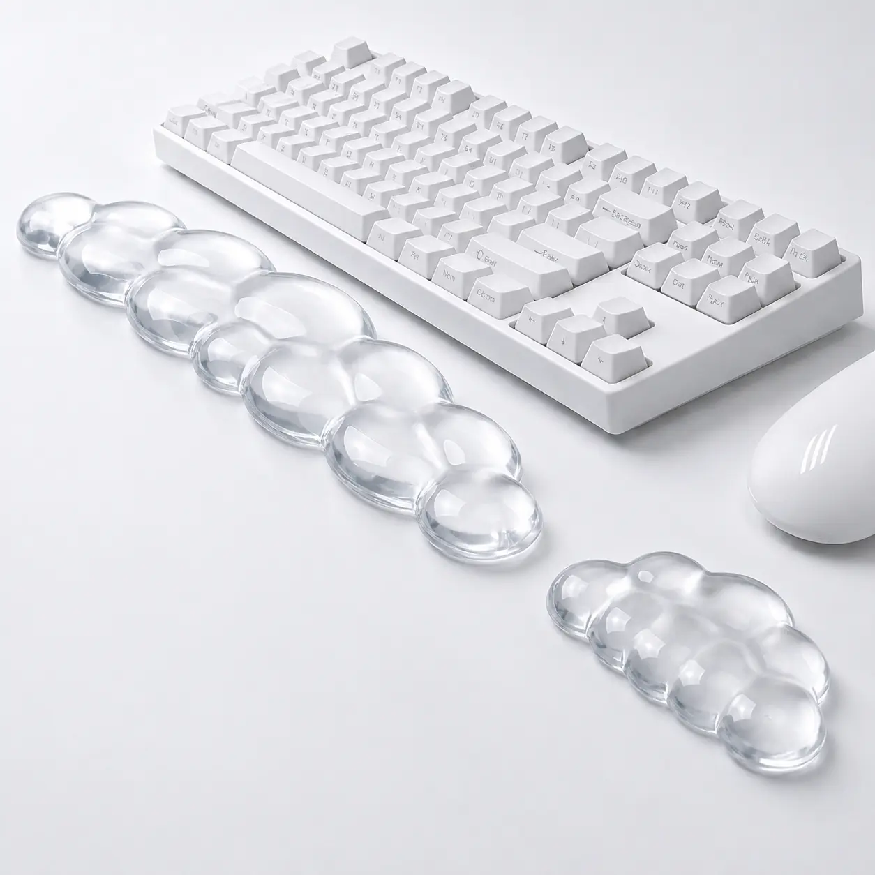 Ergonomic Cloud Shape Memory Gel Wrist Rest Pad - Supportive Gaming Keyboard Accessories, Wrist Pressure Relief, Improves Circulation, Non-Slip Base for Workplace & Laptop Desks, Whimsical Home Decor
