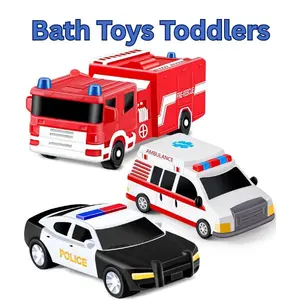 Christmas Gift  Bath Toys for Toddlers Ages 1-4 – No-Hole Car Water Toys for Baby, Kids Pool & Bathtub Play, Beach Shower Toys for Boys Girls, Gifts for Ages 1-8