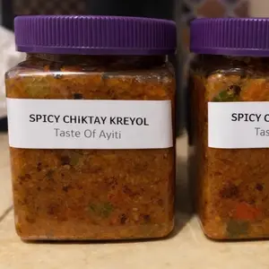 Taste Of Ayiti Haitian Chiktay Kreyol | Herring, Chicken & Codfish | Handmade Caribbean Spread | 8 oz & 16 oz