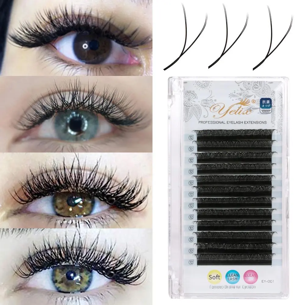 Yelix Y Eyelashes 0.03/0.05/0.07 Eyelash Extension YY Brazilian Volume Lashes Natural Soft Individual Eyelashes Premade Fans 2026 New