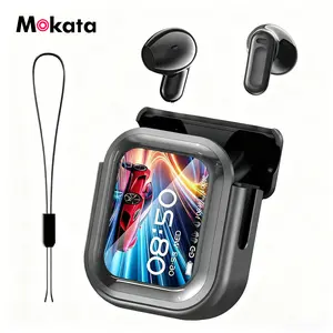 MOKATA Bluetooth 5.4 Earphones LED Display High Fidelity Waterproof Wireless Earphones | Suitable for Office, Sports, Study and Audio Calls | Built-in Microphone | Earphones