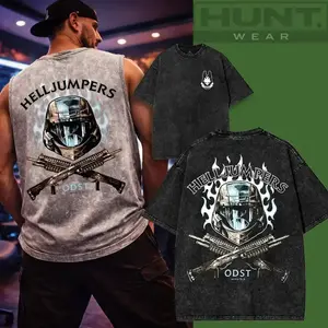 Halo 3 ODST Hell Jumpers Graphic Tee, Tank Top, Sweater, Hoodie Gaming Washed Crewneck Shortsleeve Tshirt, Soft Cotton Fabric Classic Men Top Menswear gift shirts Casual Hoodie christmas t shirts