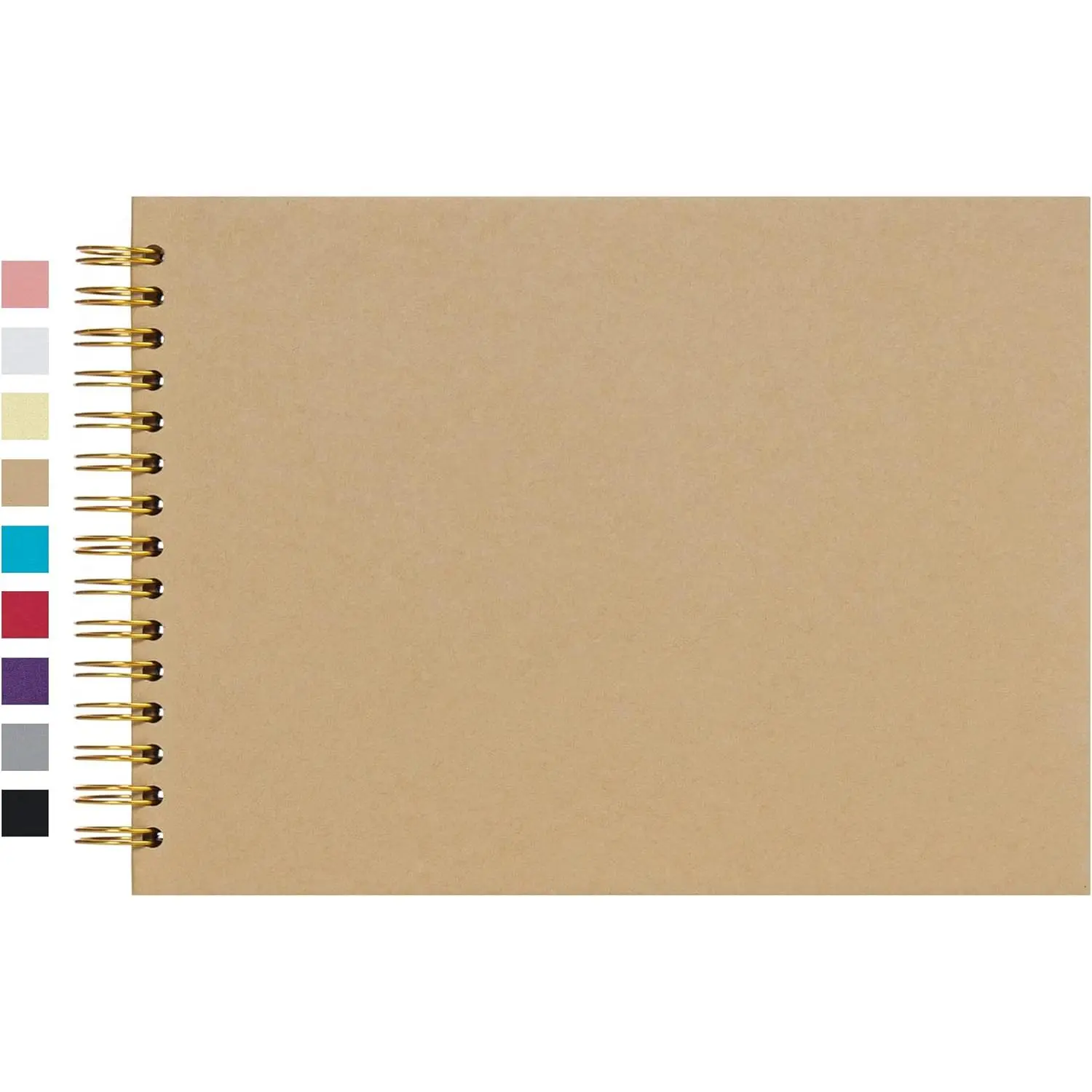 12.2 x 8.5 Inch Large DIY Scrapbook Photo Album 80 Pages Thick  Paper Scrap Book Albums for Wedding Anniversary Family and  (Brown)