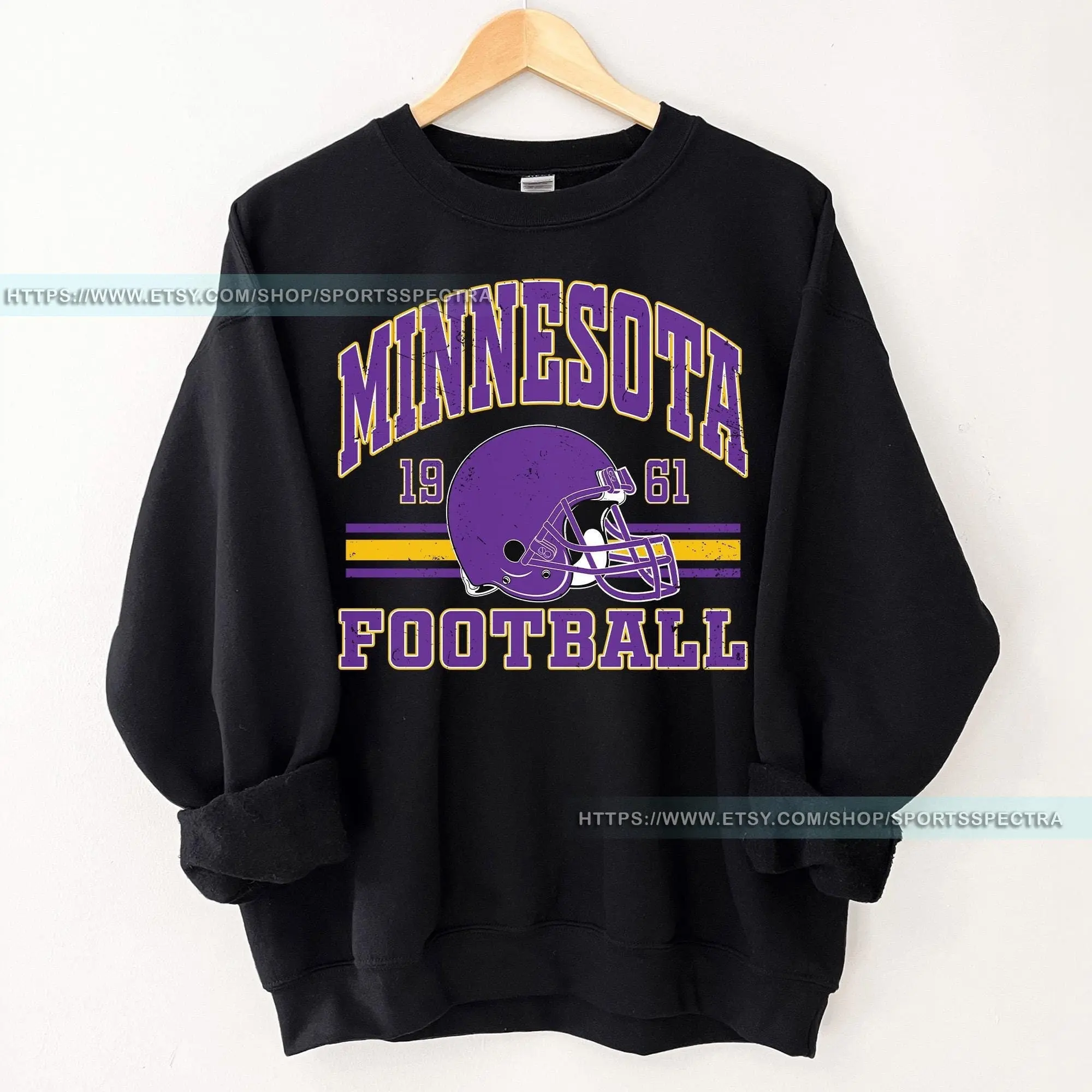 [Sale Up To 50%] Minnesota Football Sweatshirt, The Vikes Sweatshirt, Vintage Minnesota Crewneck, Viking Sweatshirt, Minnesota Fan Gift, Gift For Fan, Trendy USA Cotton Fabric