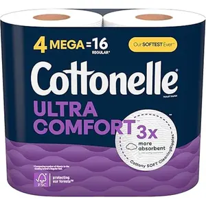 Ultra Strong Toilet Paper 6 Mega Rolls 220 Sheets Per Roll
