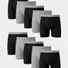 Hanes Men's Cotton Boxer Brief Underwear Super Value Pack 10-pack Multi Comfortable Fit Soft Stretch Fabric Breathable 2349k0