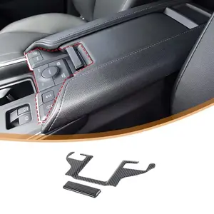 For 2024+ Toyota Highlander Grand Highlander armrest box switch button panel sticker interior accessories carbon fiber pattern Stickers For Cars