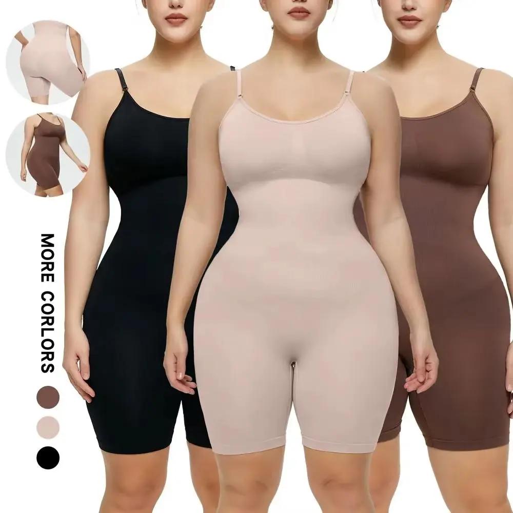 Seamless Full Body Belly Shaping Bodysuit for Women, Firm Tummy Control & Body Contouring Waist Trainer with Adjustable Straps, Belly Control, Fitted, Athleisure Shapewear Bodysuit