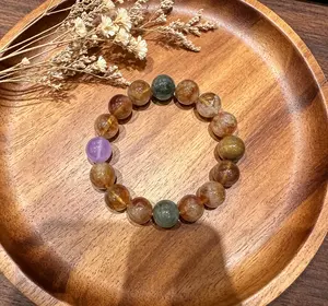 Vibrant Multi-Treasure Crystal Bracelet, Handmade Spiritual Healing Jewelry, Harmonizing Energy Wrist Accessory for Daily Wear, Gathering & Mindfulness