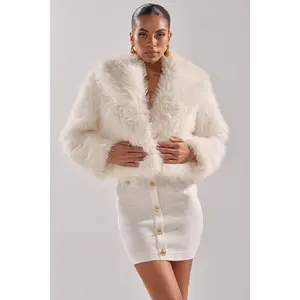 POPPY CROPPED FAUX FUR IN WHITE