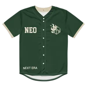 NEO League Jersey – Forest/Bone 22 Edition, 100% Recycled Polyester, Moisture-Wicking, Regular Fit, Button Closure, UPF 50+ Protection, OEKO-TEX 100 Certified