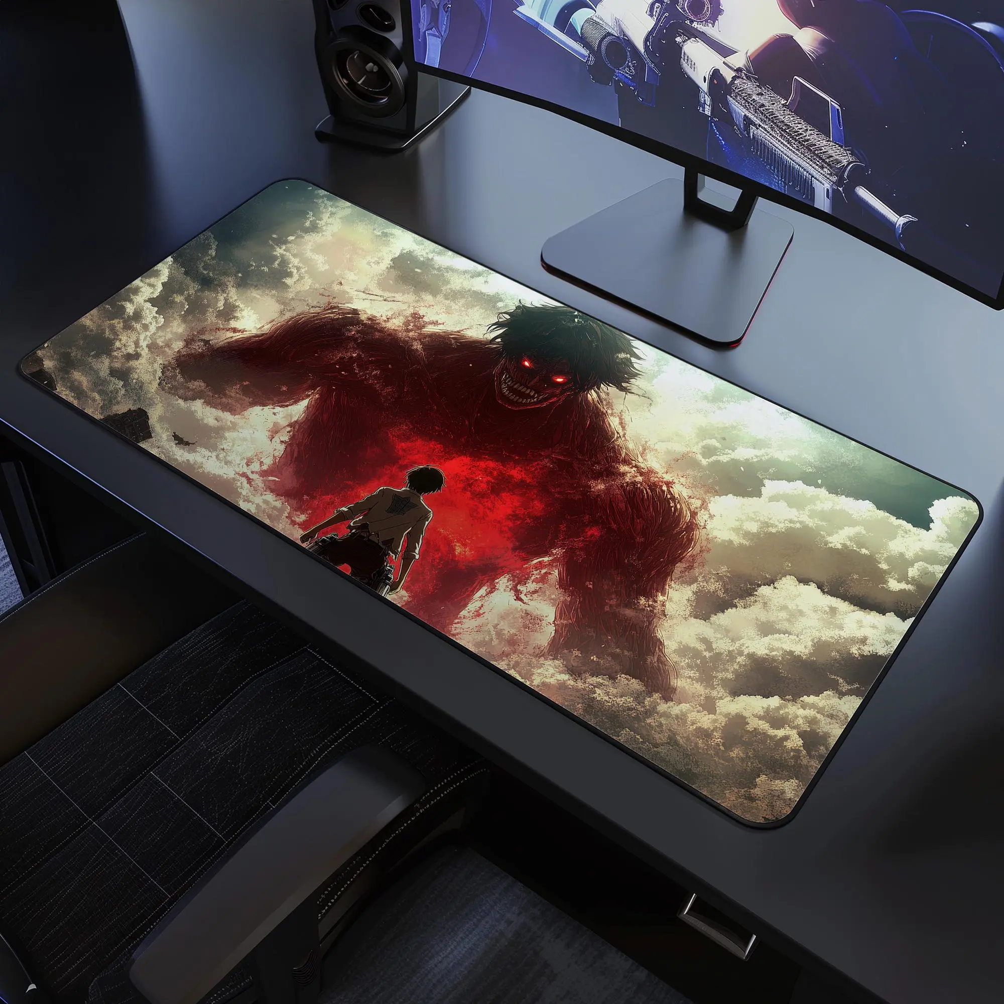 Attack On Titan Mousepad, Mousemat, Desk mat, TCG, CCG, Custom, Anime, Mousepad, Gamepad, Accessory, Playmat, Custom Mousepad, Gaming, Gamer