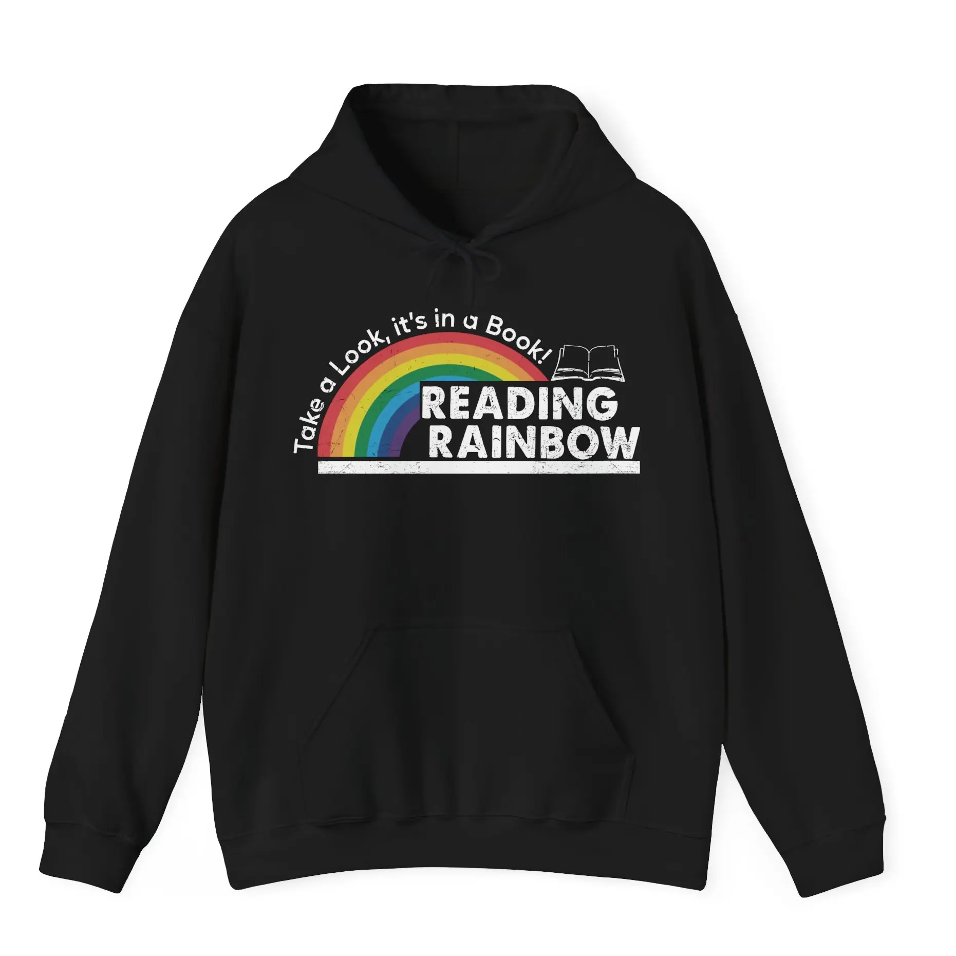 Reading Rainbow Hoodie, Take a Look It's in a Book Hoodie, Funny Book Lover Hoodie Sweatshirt, Gift For Teacher Bookworm Readers Librarian Bibliophile