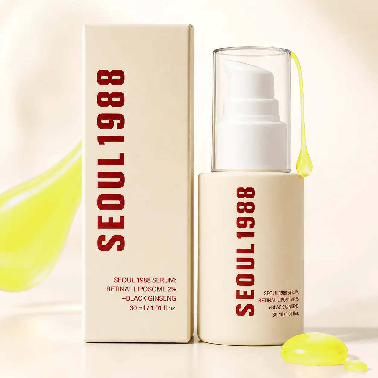 2% Retinal Liposome Facial Serum with Black Ginseng (30ml/1.01fl oz) - Lightweight Night Skincare Kit, Precise Pump Bottle, Brightening Face Treatment for All Skin, Firms Brightens for Smoother-Looking Skin