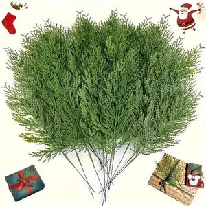 24 Pcs Artificial Christmas Tree Branches, Faux Pine Needles for Holiday Decorations, Perfect for Home & Garden Festive Celebrations