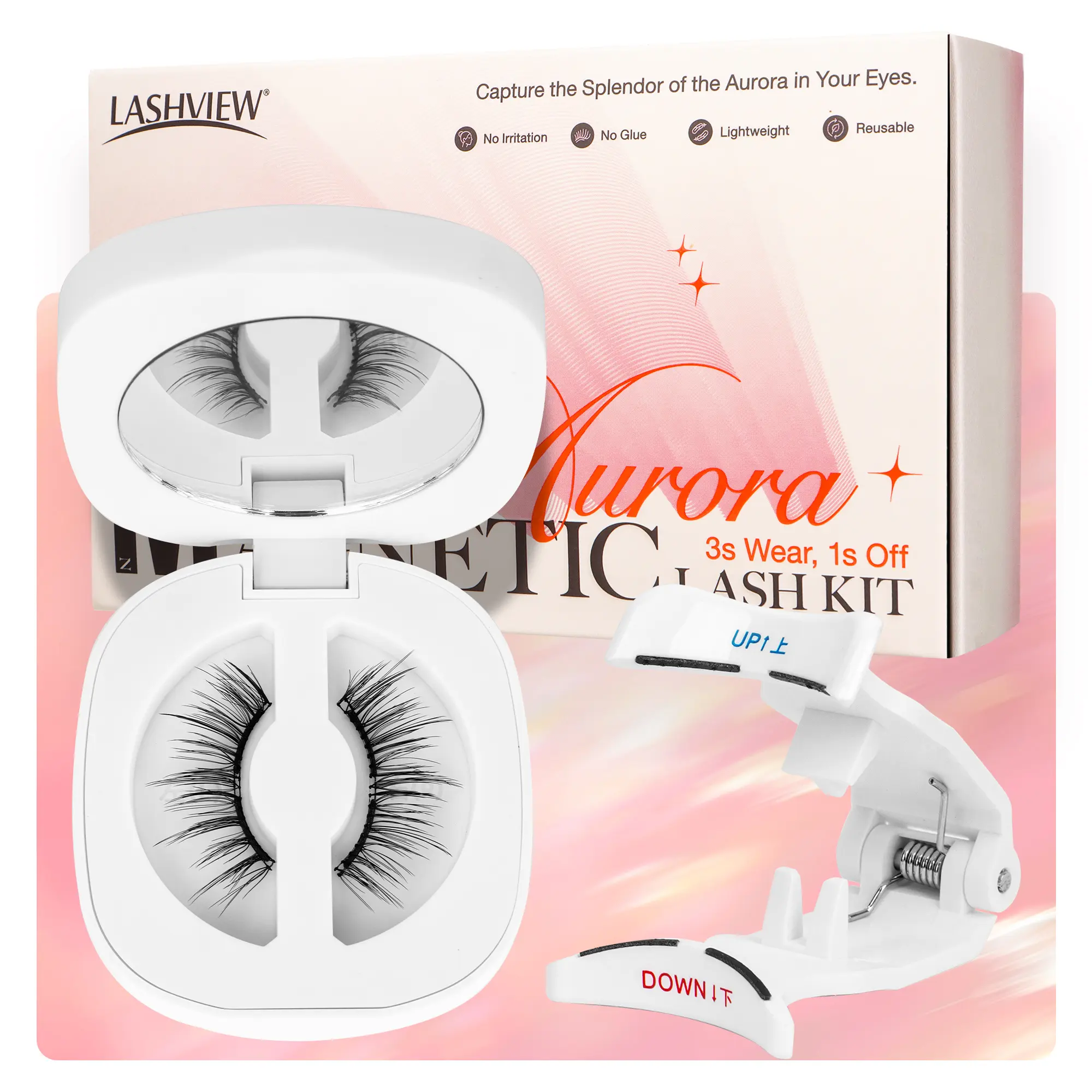 [DealsForYouDays] LASHVIEW Soft Magnetic Eyelashes No Glue or Eyeliner Needed Reusable Natural Look Makeup Lashes