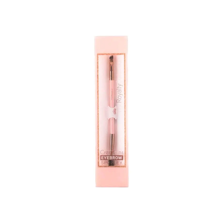 Beauty Creations Double-Ended Eyebrow Brush - Flawless Brow Styling Eyebrow Makeup Tool, Light Pink Makeup Brushes, Cosmetic, Any Makeup Routine