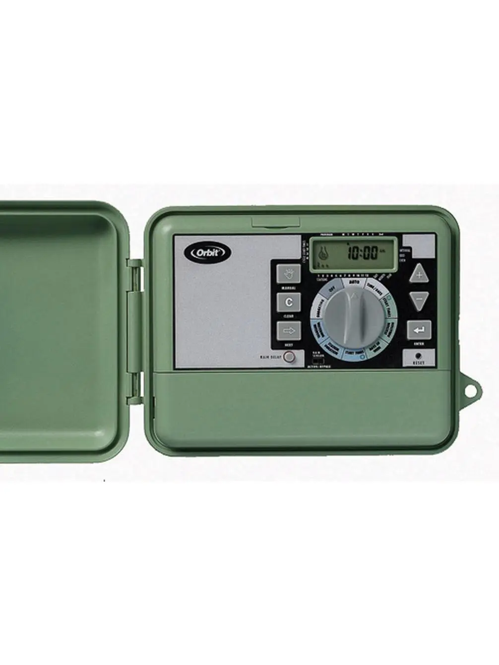 Orbit Irrigation Products 6-Station Programmable Sprinkler Timer, Green 57896 - Heavy-Duty Gardening Supplies with LCD Display, Rain Delay Function - Easy Watering Control