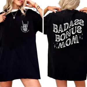 Bonus Mama Shirt, Badass Bonus Mom Shirt, Bonus Mom Gift From Stepdaughter, Bonus Parent Shirt, Stepmom Gift, Unisex Short Sleeve Tee, Crewneck Top