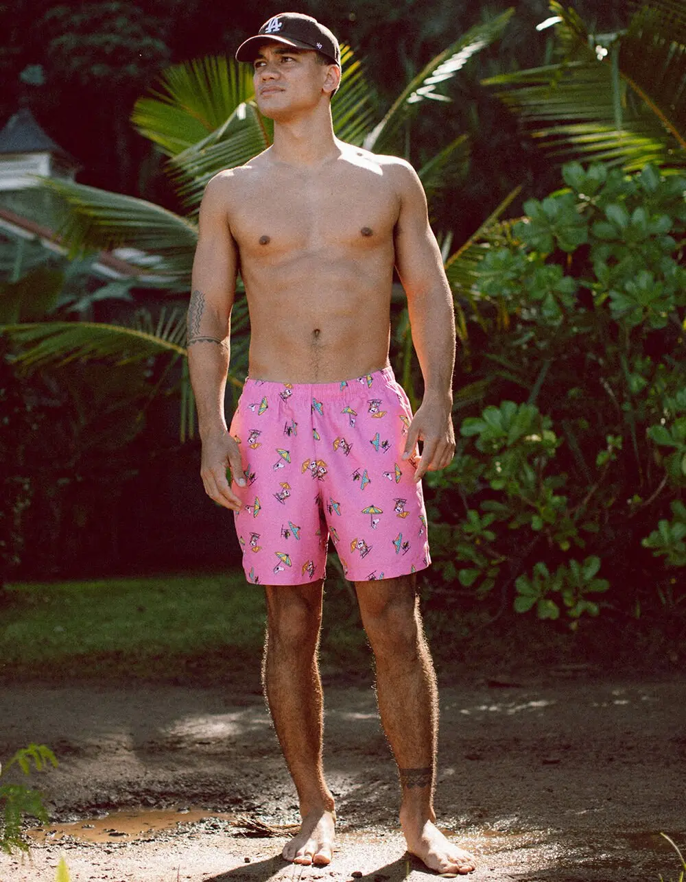 PEANUTS Snoopy Summer Mens Swim Trunks