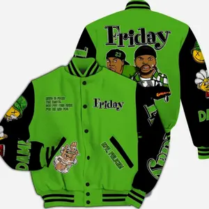 Varsity Jacket To Match Air Foamposite One Volt - Friday Sneaker Stress Style All Over Print EDUX G88Q