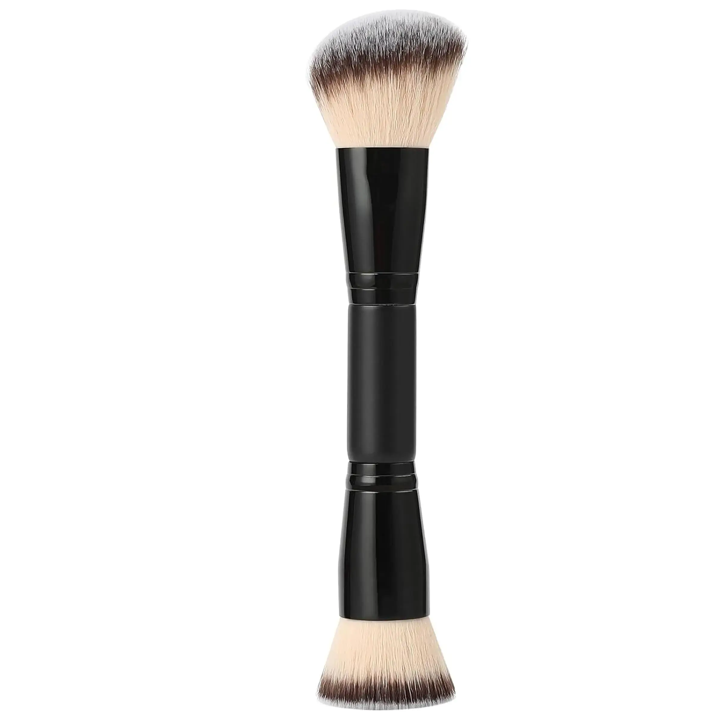 Angled Round Top Dense Bristles | Foundation Brush - Foundation Brush For Liquid Makeup | For Blush Powder Highlighter Contour Concealer Bronzer Women Home Travel Party